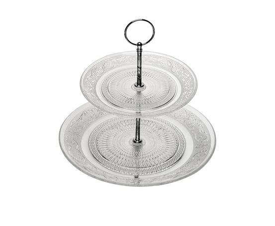 LYOR – Porta Doces de Vidro 2 Andares Angel 25cm