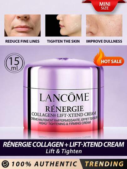 Lancôme Lancome [Mini] Rénergie Collagen+ Lift-Xtend Creme 15ml / Creme Altamente Tensor e Firme / Visível Levantamento e Firmeza / Com um Complexo Avançado de Colágeno Entregue em uma Textura Única Semelhante a Fios, Esta Fórmula é Projetada para Resultados Rápidos e Visíveis / +57% Pele Mais Firme e Até +15% Maçãs do Rosto Visivelmente Levantadas e 7 de 10 Mulheres o Consideram uma Ótima Alternativa Cosmética aos Procedimentos Estéticos.