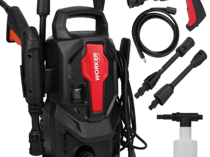 Lavadora Alta Pressão Compacta Potente Lava Carro Moto Com Aplicador Detergente LW1305 1200W Worker