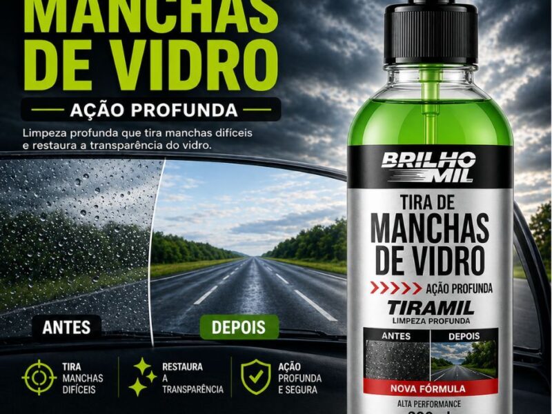 Limpa Vidro Automotivo Tira Manchas de Chuva – Restaura Vidros e Para-Brisas – Uso Profissional