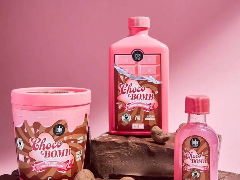 Lola Cosmetics Chocobomb Kit – Óleo + Máscara + Shampoo para Todos os Tipos de Cabelo – Lola From Rio – Kit de Tratamento para Cabelos –