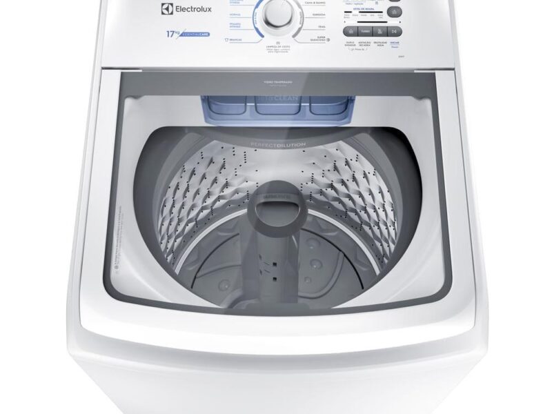 Máquina de Lavar Electrolux 17kg Branca Essential Care com Cesto Inox e Jet&Clean (LED17)