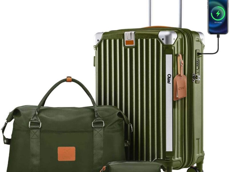 Mala de abordo Viagem 20″ 24″ KIT3 Zíper Dupla Rodinhas 360″ Material Alta Qualidade MALA20