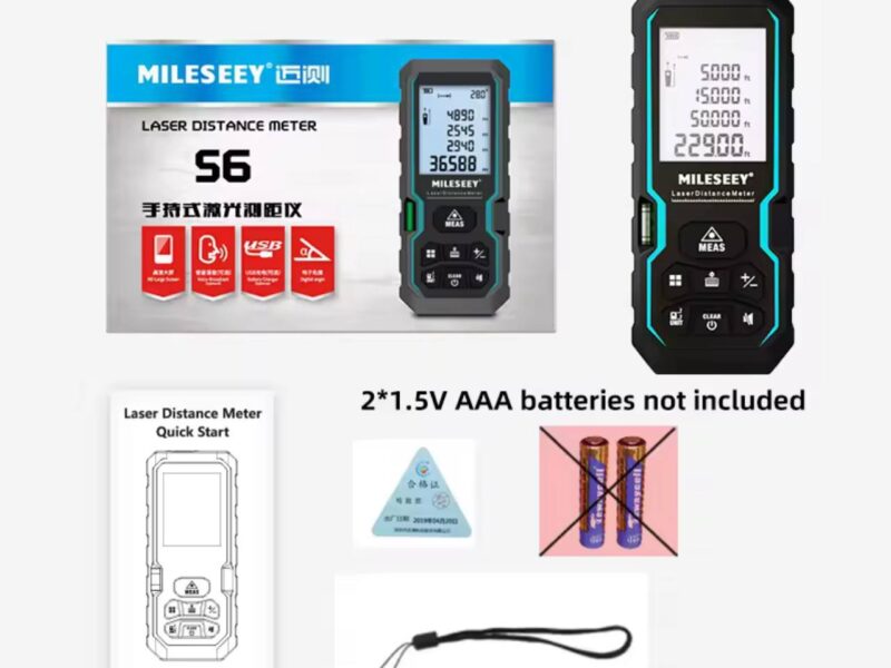 Medidor de distância a laser Mileseey S6 40m/120m, telêmetro com bolha de nível, display LCD com retroiluminação, ferramentas de medida para casa – AliExpress 1420