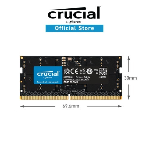 Memoria RAM Para Notebook DDR5 16GB 4800MHZ Cl40 Sodimm Crucial CT16G48C40S5 NOTEBOOK