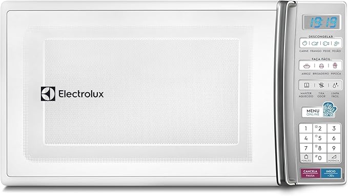 Micro-ondas Electrolux 27L Branco com 55 receitas pré-programadas e função Tira Odor 127v MB37R