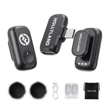 Microfone sem fio Hollyland Lark A1 para iPhone/Android – Microfone de Lapela –