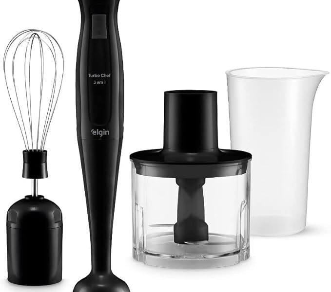 Mixer Vertical Turbo Chef Elgin 3 em 1 200W Preto 220v