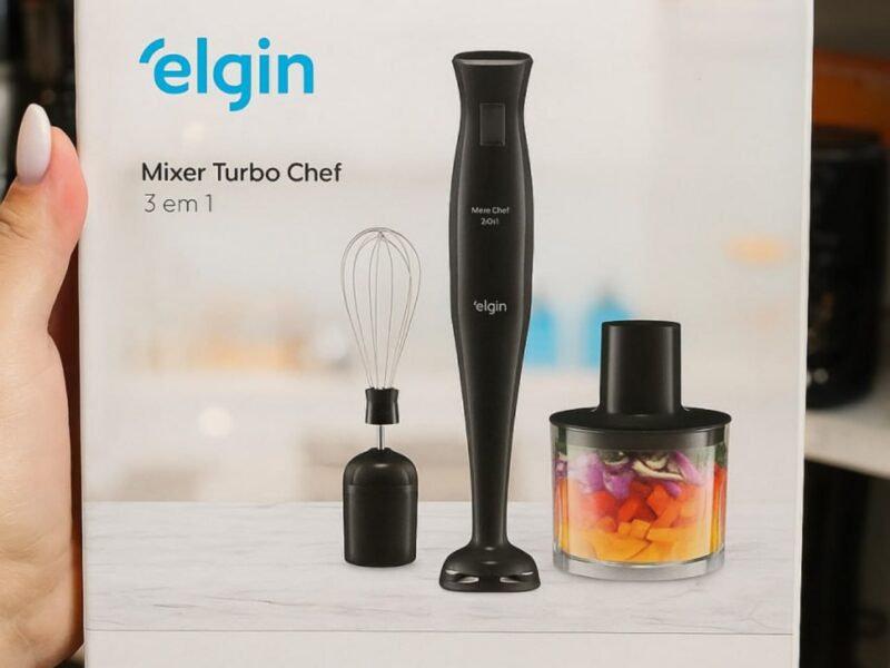 Mixer Vertical Turbo Chef Elgin 3 em 1 200W Preto 220v