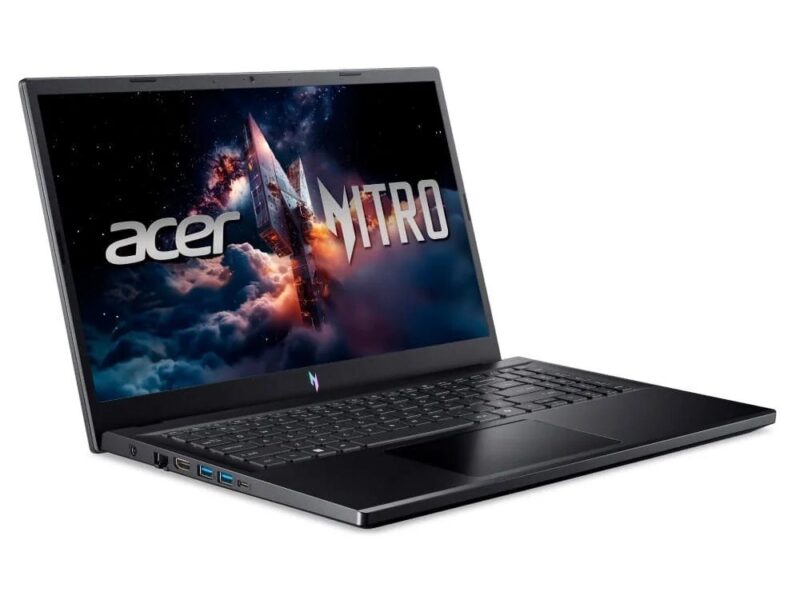 Notebook Acer Nitro V15 ANV15-52-52XM, Intel core I5, 16GB RAM, 512GB SSD, GeForce RTX 4050, 15.6″ FHD, 165Hz, Linux, Preto – NH.U1TAL.002