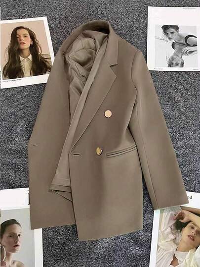 Nova Jaqueta Blazer Personalizada para Mulheres na Primavera. Este Elegante e Ensolarado Blazer Clássico com Lapela Entalhada também pode ser usado no Outono. Adequado para Encontros, Festas, Casamentos e Outras Ocasiões Formais.