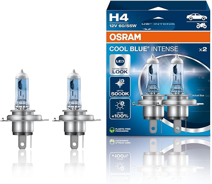 OSRAM COOL BLUE INTENSE NEXT GENERATION H4 64193 CBN – HCB DUO (até 5000K)