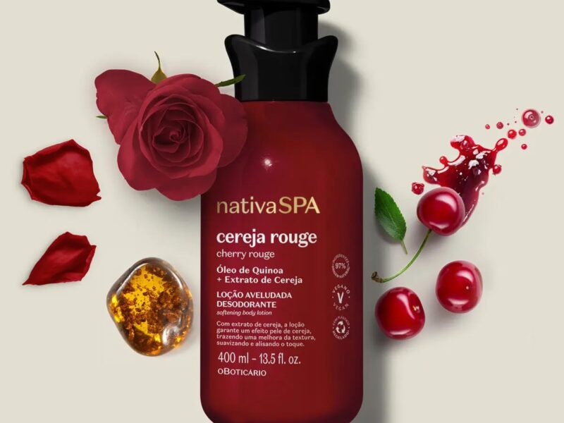 O Boticário Nativa Spa Loção Aveludada Cereja Rouge 400ml