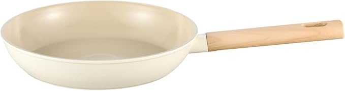 Oikos – Frigideira Antiaderente Cerâmico 24cm para Fogão por Indução, a Gás, Elétrico e Vitrocerâmico Cor Bege Mou Nata