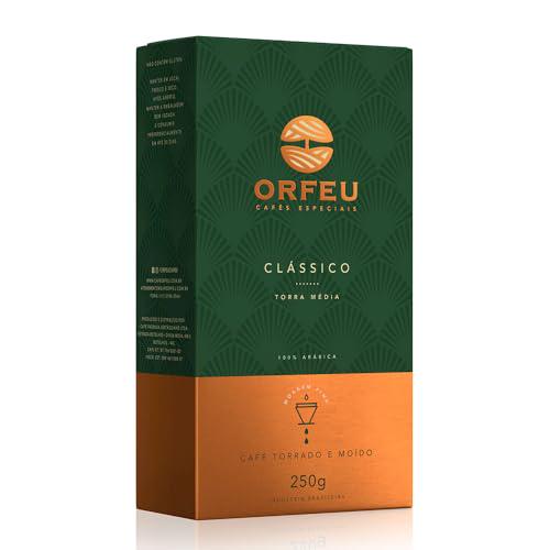 Orfeu Café Clássico Torrado e Moído, 100% Arabica, Torra Média, 250g na Amzn por R$ 29,61