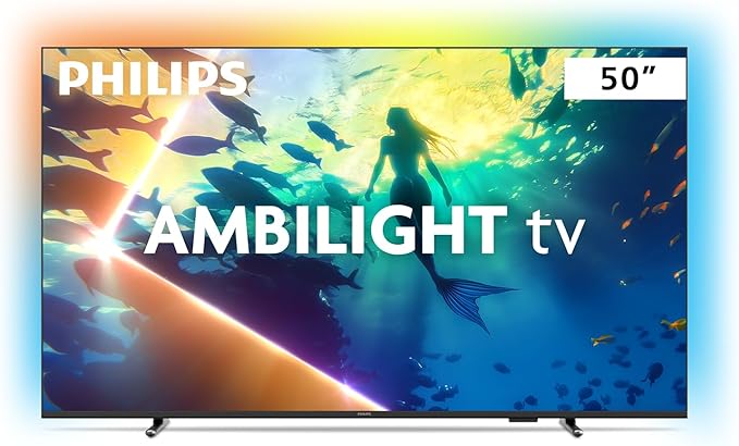 PHILIPS, Smart TV Ambilight 50″ 4K, 50PUG8100/78, Comando de Voz, HDR10+/Dolby Atmos, VRR/ALLM, Bluetooth