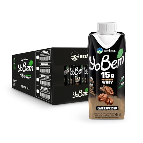 Pack YoBem Bebida Proteica Café Expresso 15g de Proteínas Whey – 12 Unidades