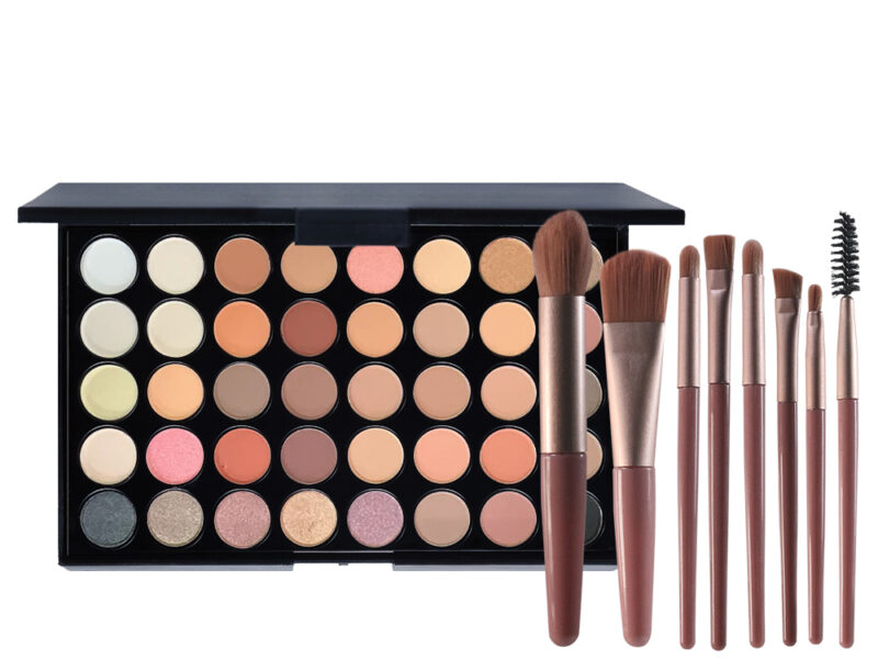 Paleta de Sombras com 40 Cores – Acabamento Matte e Shimmer, Alta Pigmentação, Efeito Esfumado e Longa Duração.