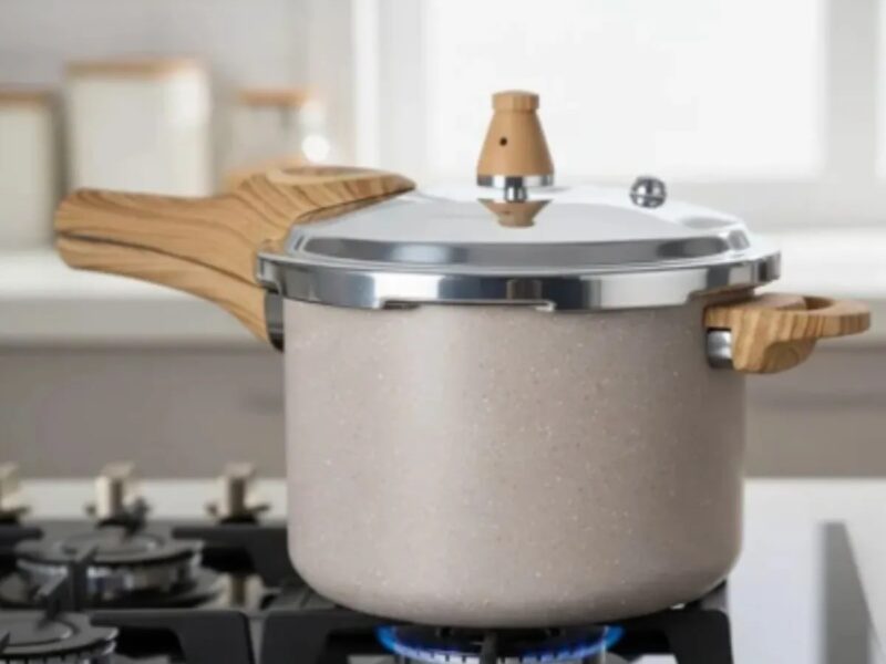 Panela De Pressão Ceramic Life Pressure 4,2l Areia Brinox