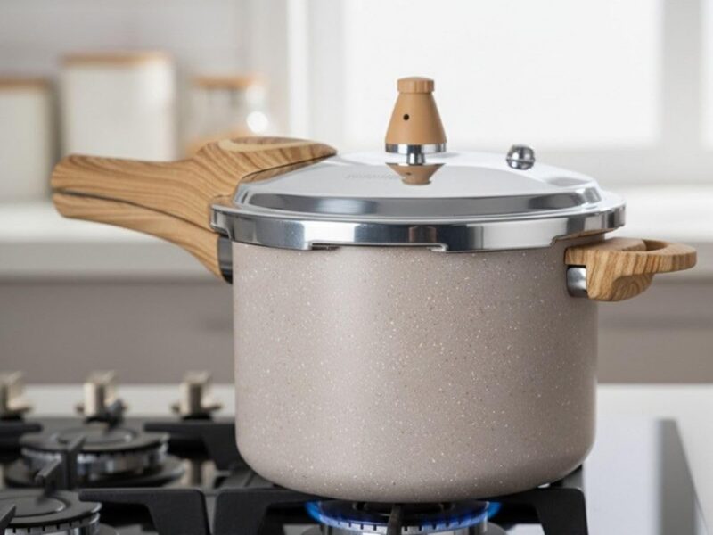 Panela De Pressão Ceramic Life Pressure 4,2l Areia Brinox