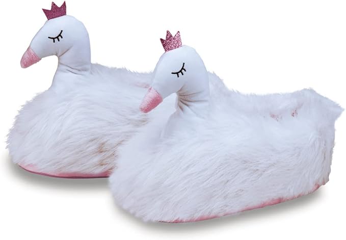 Pantufa 3D Cisne, Importway, Modelo: IWP3DC3941, Cor: Branco, Tamanho: Grande