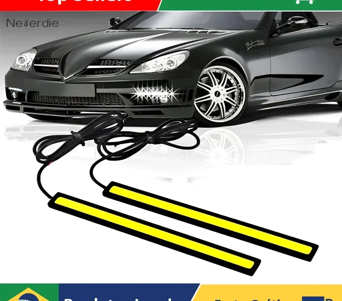 Par De Barras De Led Barrinha Neon Drl 17cm 6000k 12v Luz Diurna Universal Prova D’água 2x6w Farol – Neverdie Store – AliExpress 34