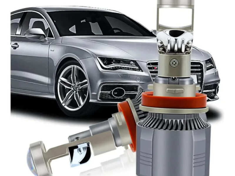Par Farol Lâmpada Ultra Led H7 Mini Projetor Canhão Carro – Branco Frio