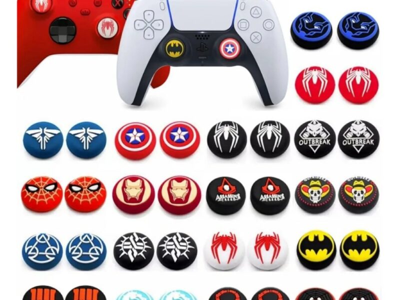Par de Grip Protetora de Silicone para Analógicos de Controles PS4, PS5, Xbox Series, One e 360