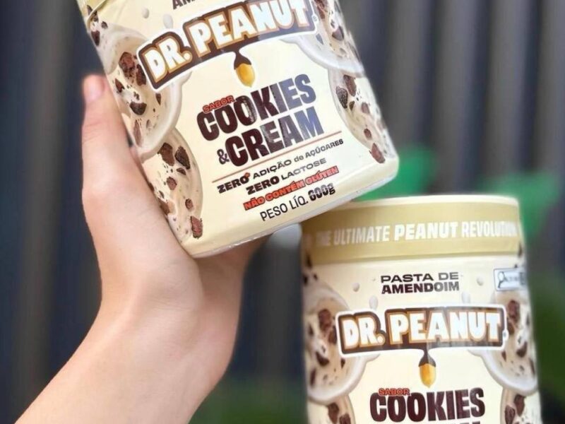Pasta de Amendoim Dr. Peanut sabor Cookies & Cream de 600g