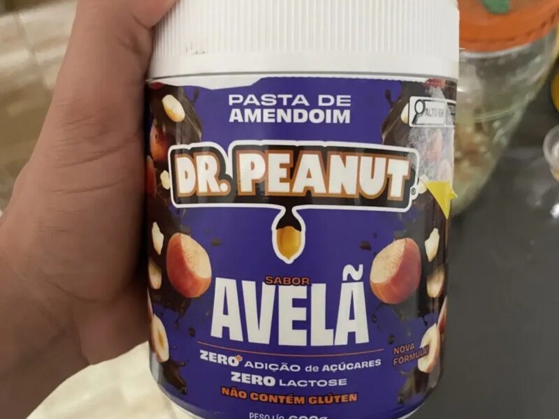 Pasta de Amendoim Proteica Dr. Peanut Avelã 600g Sem Açúcar Glúten –