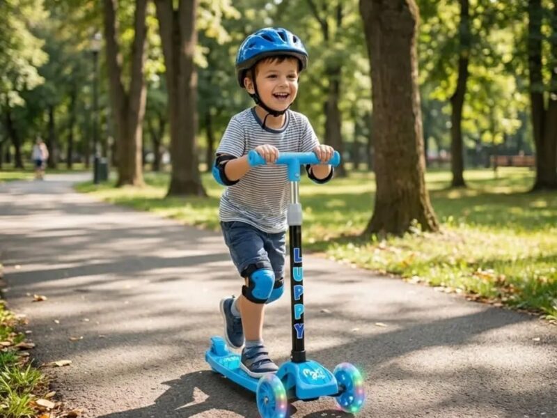Patinete Infantil 3 Rodas Led Dobrável Luppy Azul Maxi Toys na Meli por R$ 49,90