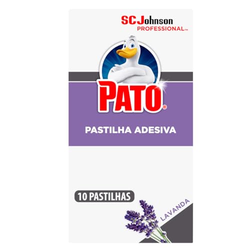 Pato Pastilha Sanitária, Tira Manchas e Perfuma, Desodorizador Sanitário, Lavanda, 10 Unidades