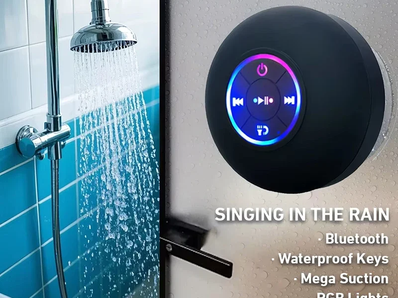 Portátil sem fio bluetooth alto-falante led luz ipx4 à prova dwaterproof água ao ar livre banheiro grande ventosa caixa de som estéreo – AliExpress 44