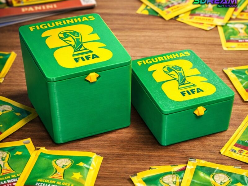 Porta Figurinha Caixa Estojo Organizador Copa do Mundo 2026 Case Trocas Coleção Album da Copa