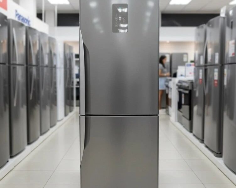Refrigerador Bottom Freezer Panasonic Inverter de 02 Portas Frost Free com 475 Litros Aço Escovado – NR-BB64PV2X