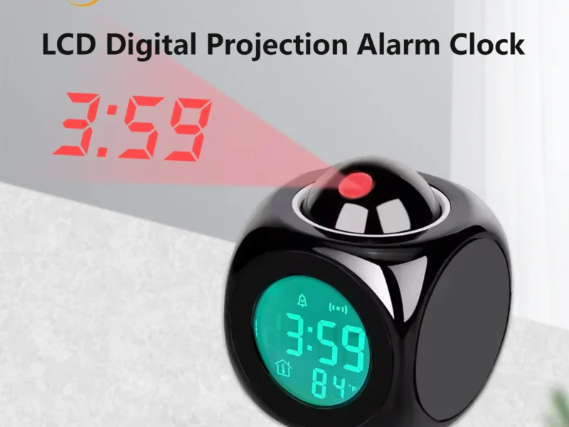 RioCubee Smart LCD Projection Despertador eletrônico com anúncio cronometrado em inglês Presente de aniversário de Natal – AliExpress 15