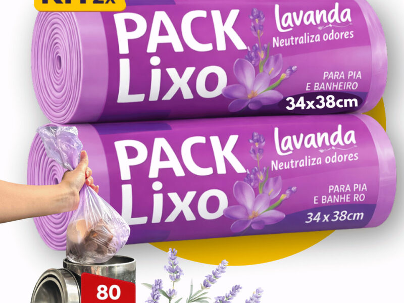 Sacos de Lixo Perfumados Lavanda | Kit 80 Sacos | Para Pia e Banheiro | 34x38cm | Neutraliza Odores na S por R$ 23,90