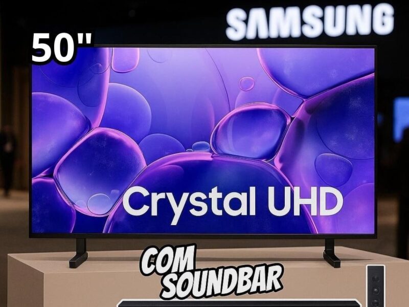 Samsung Smart TV 50” Crystal UHD 4K U8100F 2025 + Soundbar HW-B400F/ZD