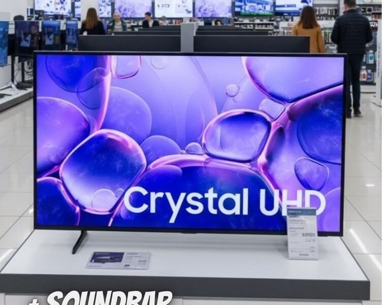 Samsung Smart TV 50” Crystal UHD 4K U8100F 2025 + Soundbar HW-B400F/ZD