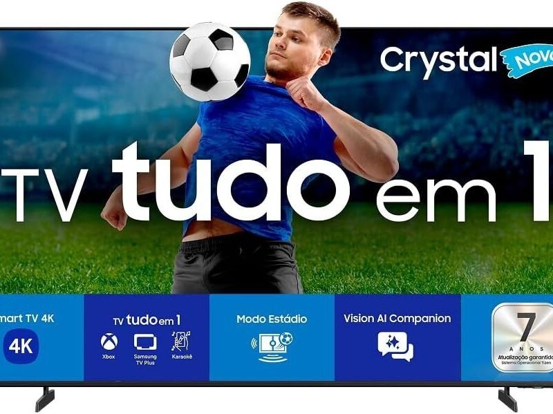 Samsung Smart TV 58″ Crystal UHD 4K U8500F 2025, Xbox Cloud Gaming, Canais Gratuitos, 7 Anos de Atualização, AI Energy Mode, Alexa integrada