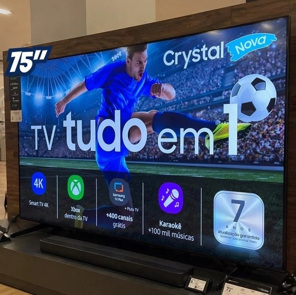 Samsung Smart TV 75″ Crystal UHD 4K U8100F 2025