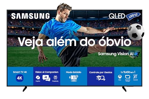 Samsung Vision AI TV 55″ QLED Ultra 4K Q7F 2025, Pontos Quânticos, Processador com AI, Art Store, Alexa