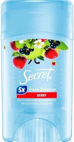Secret Desodorante Antitranspirante em Gel Berry, Frutas Vermelhas 45g