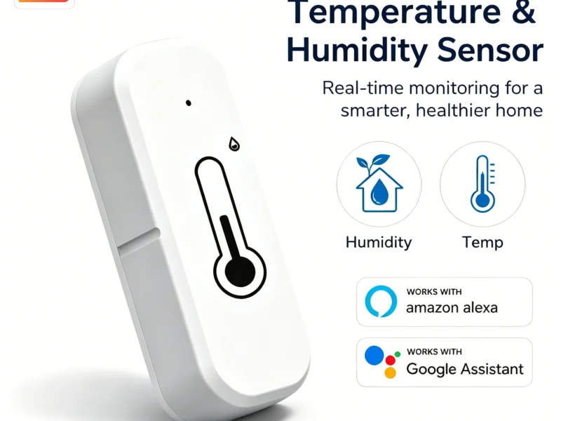 Sensor de Temperatura e Umidade Tuya WiFi Bluetooth para Casa Inteligente com Monitoramento Interno, Controle por Voz via APP, Compatível com Alexa e Google – AliExpress 13