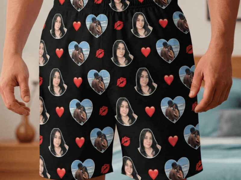 Short Com Foto Personalizado – samba canção com foto dia dos namorados