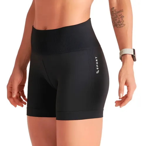 Short Feminino Lupo Modela Bumbum Sport Cós Alto Anatomico