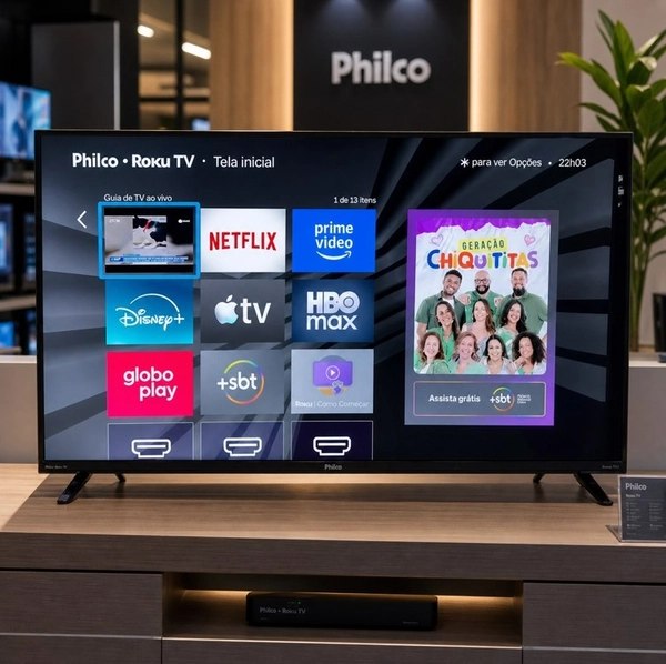 Smart TV 40” Philco Roku TV LED Dolby Audio PTV40M9GR2CGB