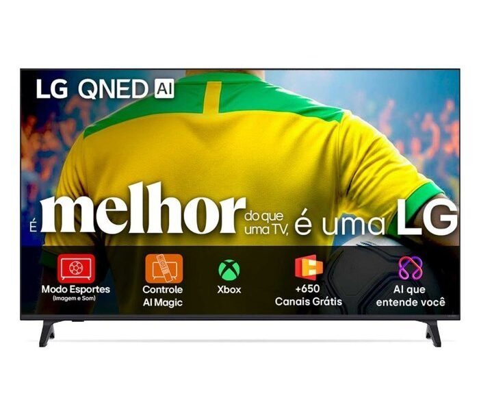 Smart TV 4K 86" LG QNED73 Portal de Games Processador AI α7 Ger8 4K Super Upscaling Google Cast Integrado Controle AI Magic WebOS 25 Modo Esportes Alerta de Esportes na Meli por R$ 6.074,19