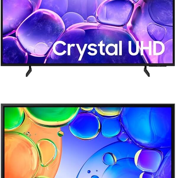 Smart TV 55″ Crystal UHD 4K U8100F + Smart TV 43″ QLED Full HD