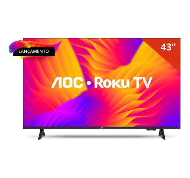 Smart Tv 43 Aoc Led Roku Full Hd Wi-fi 60hz Hdmi Usb 43s5155/78g